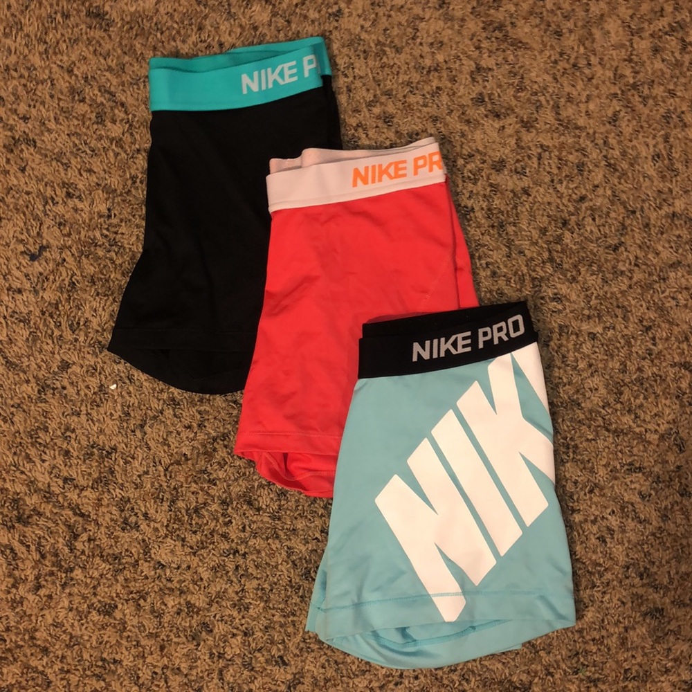 3 pair Nike Pro spandex shorts!